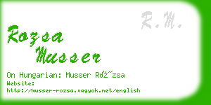 rozsa musser business card